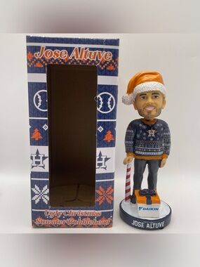Jose Altuve Houston Astros Christmas In July NIB Bobblehead MLB Daikin Baseball